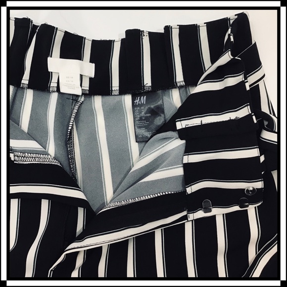H&M | Striped Paper Bag Trouser Pants | 14 - Picture 8 of 16